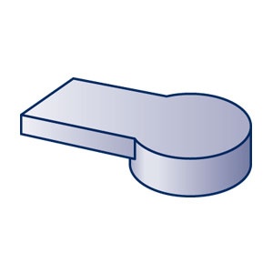 Flachkanal-Endstück Flachkanal-Endstück