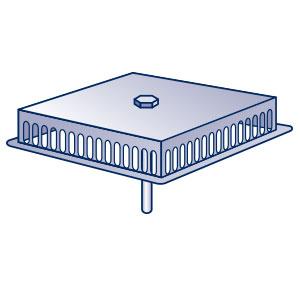 M-Laubfang für Attika-Quadrat-Ablauf M-Laubfang für Attika-Quadrat-Ablauf