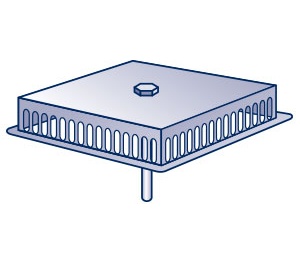 M-Laubfang für Attika-Quadrat-Ablauf M-Laubfang für Attika-Quadrat-Ablauf